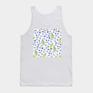 Tiny Watercolor Roly Polies with Flowers Tank Top